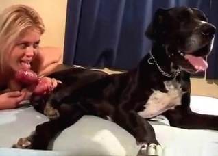 Close-up penetration with a pooch