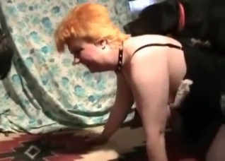 Redheaded MILF destroyed by a dog