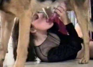 Extremely sexy zoophile is ready for a load