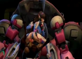 D'Va from Overwatch fucked by dogs