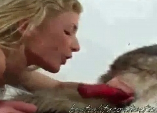 True passion shown by a blonde zoophile