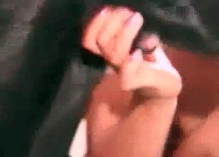 Extremely hot action with a hung dog