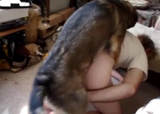 Doggy style assault from a dog