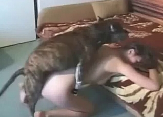 Amazing sex with a hot white animal