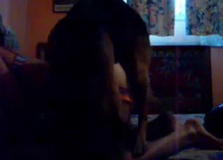Doggy style fuck-fest in a dimly lit room
