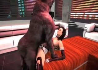Miranda Lawson fucks a beefy beast