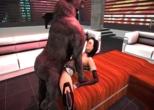 Miranda Lawson fucks a beefy beast