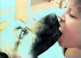 She?s sucking that dog cock