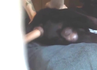Black dog used sideways by a truly horny dude