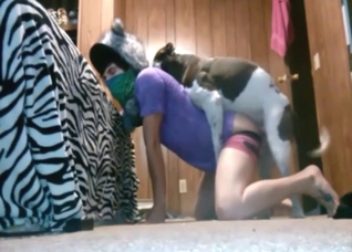 Twink is getting punished by a big-dicked doggo