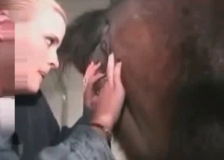 Ponytailed blonde sure loves that sexy beast
